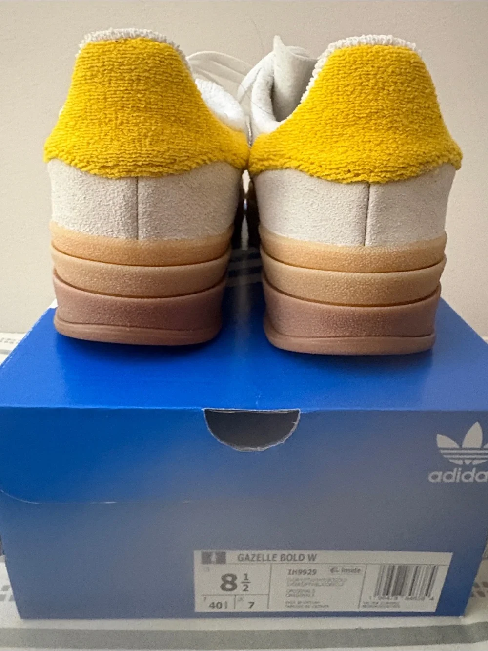 adidas Women’s Cream and Yellow Platform Sneakers